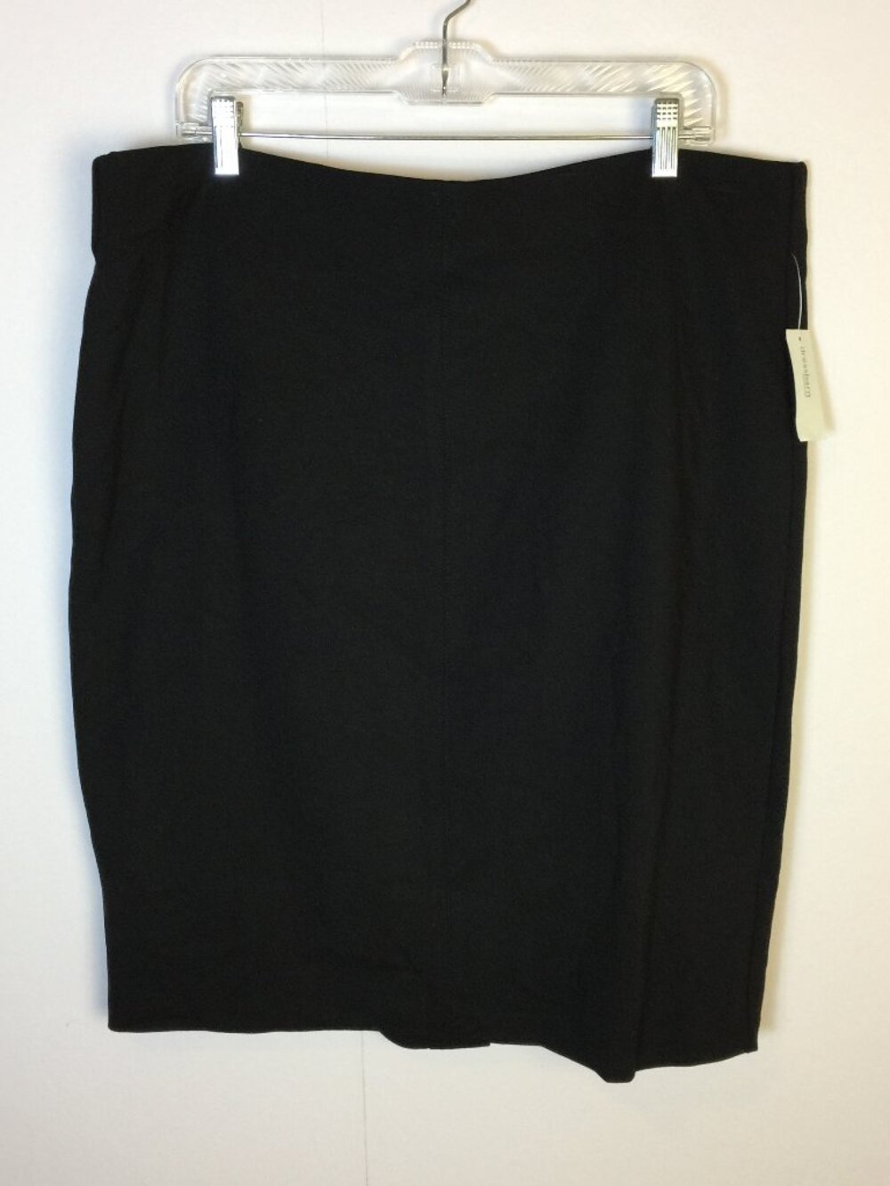 New! Roz & Ali Dressbarn Pencil Skirt 1X Womans Plus Black Stretch Knit pull-on